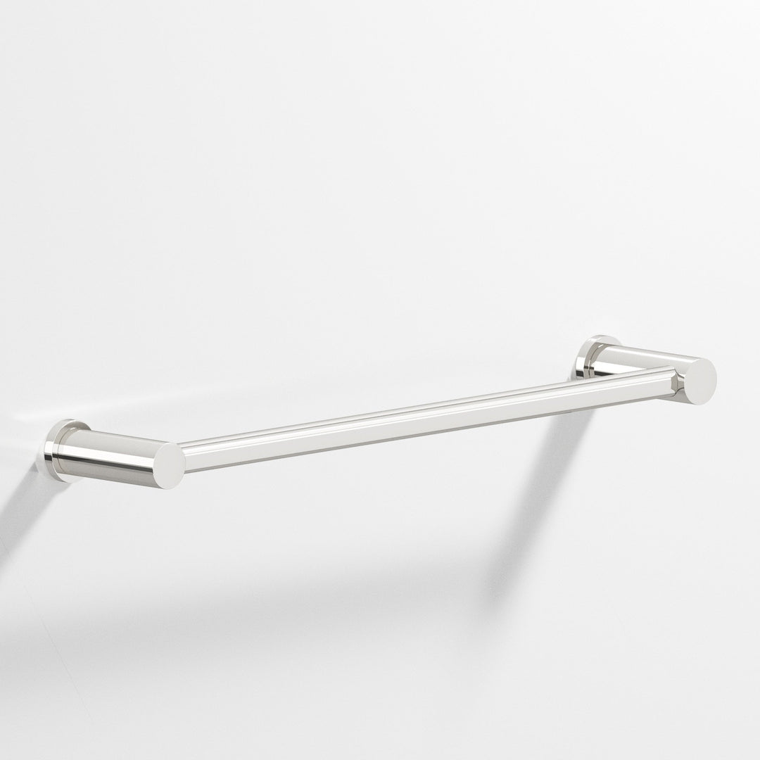 Colonial Bronze 44 Round Towel Bar fully encapsulated by round posts in Polished Nickel