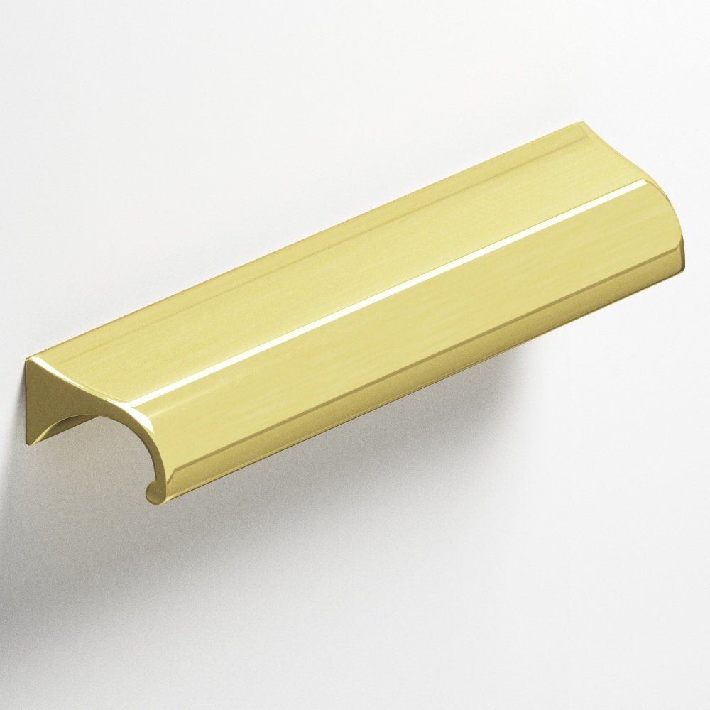 Colonial Bronze 457 Waterfall Cabinet Knob with tapered ends in Unlacquered Polished Brass