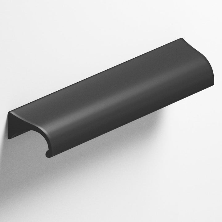 Colonial Bronze 457 Waterfall Cabinet Pull with tapered ends in Matte Graphite