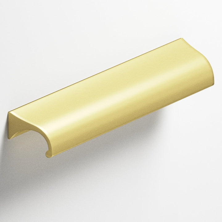 Colonial Bronze 457 Waterfall Cabinet Pull with tapered ends in Matte Satin Brass