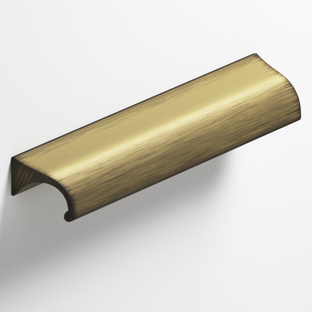 Colonial Bronze 457 Waterfall Cabinet Pull with tapered ends in Matte Antique Satin Brass