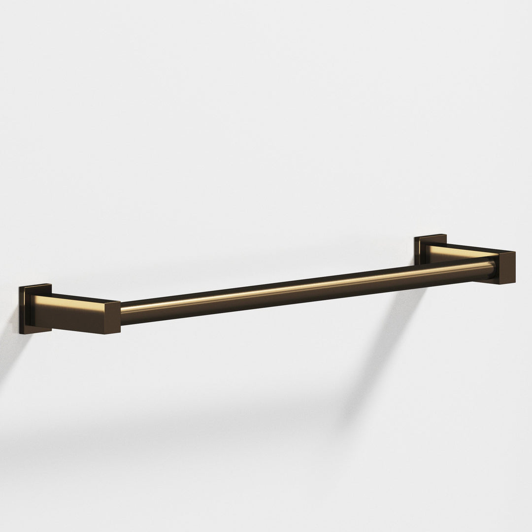 Colonial Bronze 45BB Round Back-to-Back Shower Door Pull Kit fully encapsulated by rectangular posts in Oil Rubbed Bronze