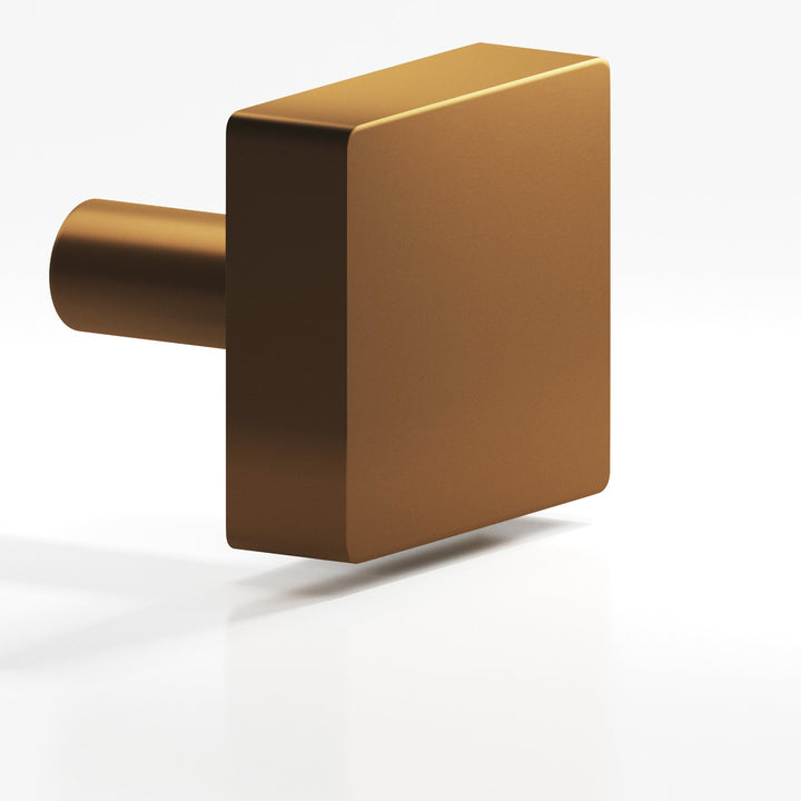 Colonial Bronze 522 Square Cabinet Knob with straight post in Matte Light Statuary Bronze