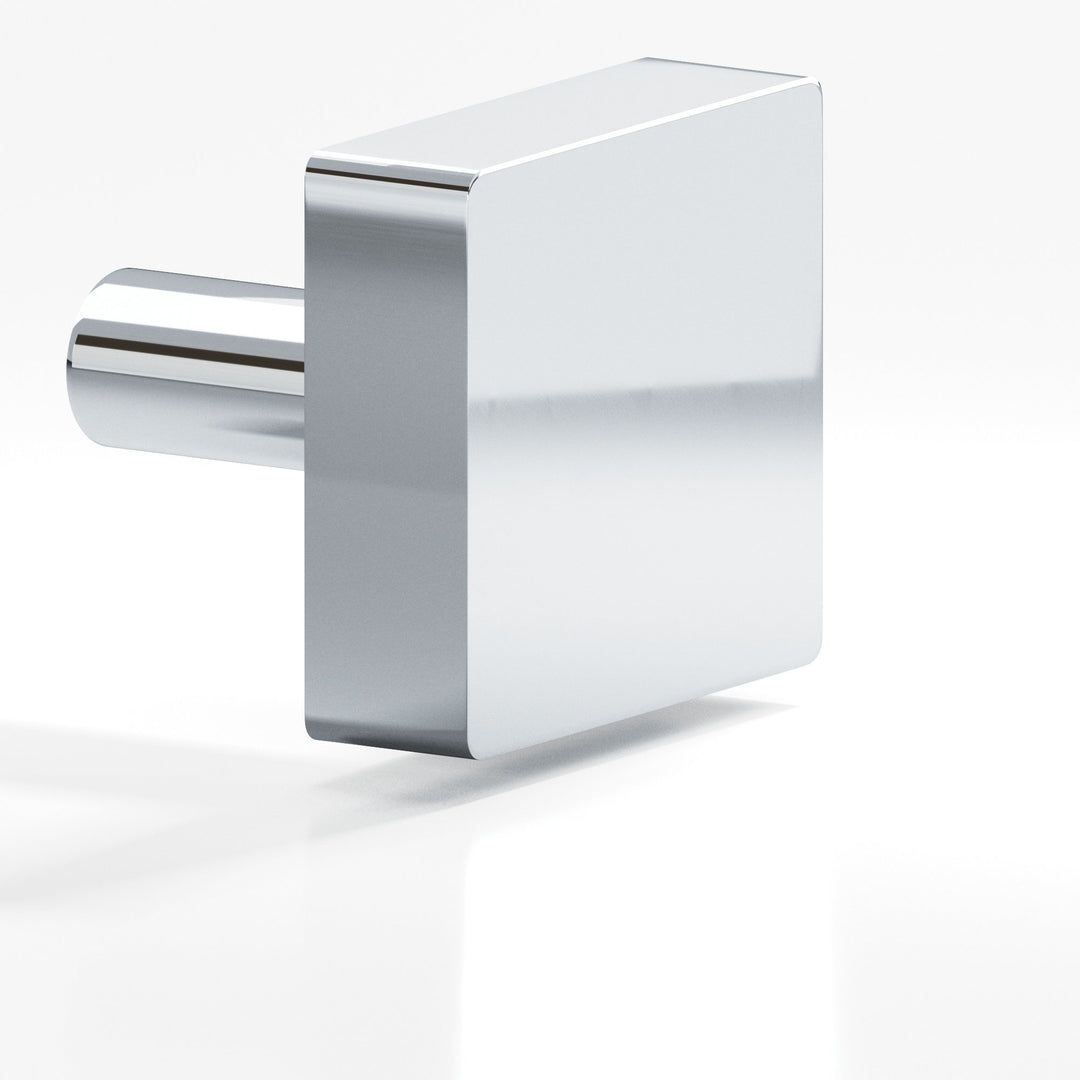 Colonial Bronze 522 Square Cabinet Knob with straight post in Polished Chrome