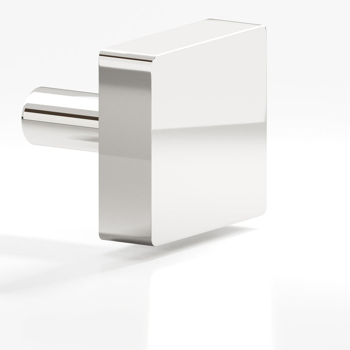 Colonial Bronze 520 Square Cabinet Knob with straight post in Polished Nickel