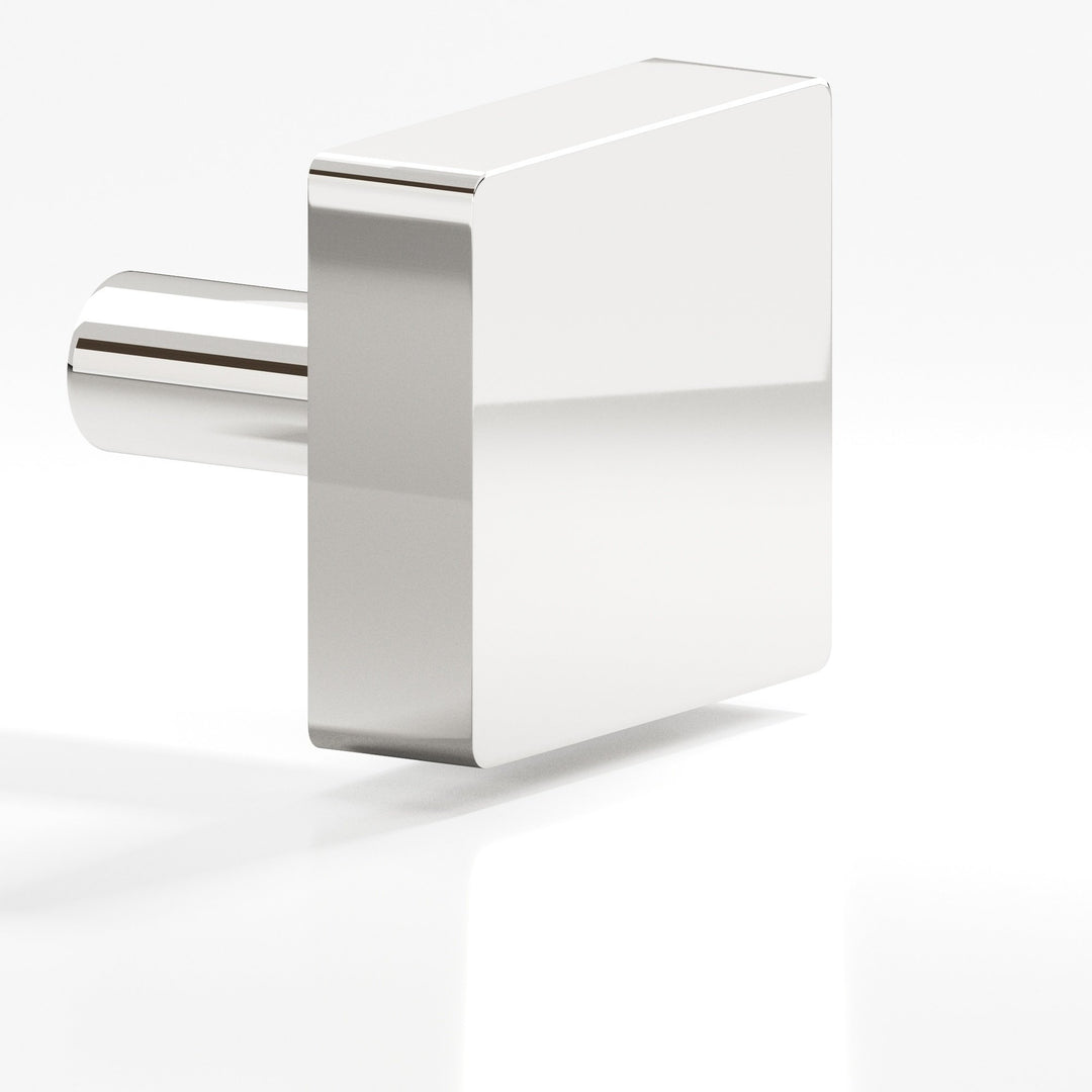 Colonial Bronze 521 Square Cabinet Knob with straight post in Polished Nickel