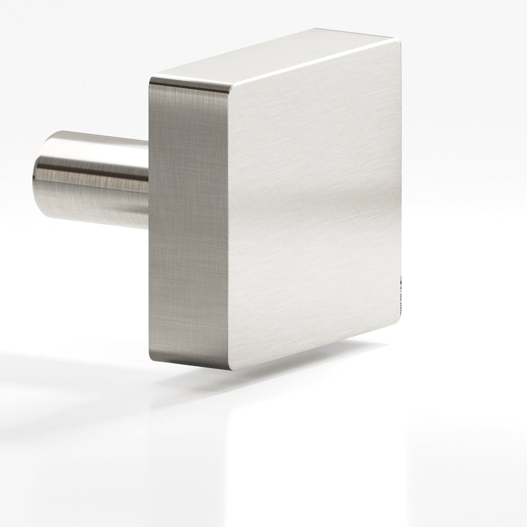 Colonial Bronze 521 Square Cabinet Knob with straight post in Satin Nickel