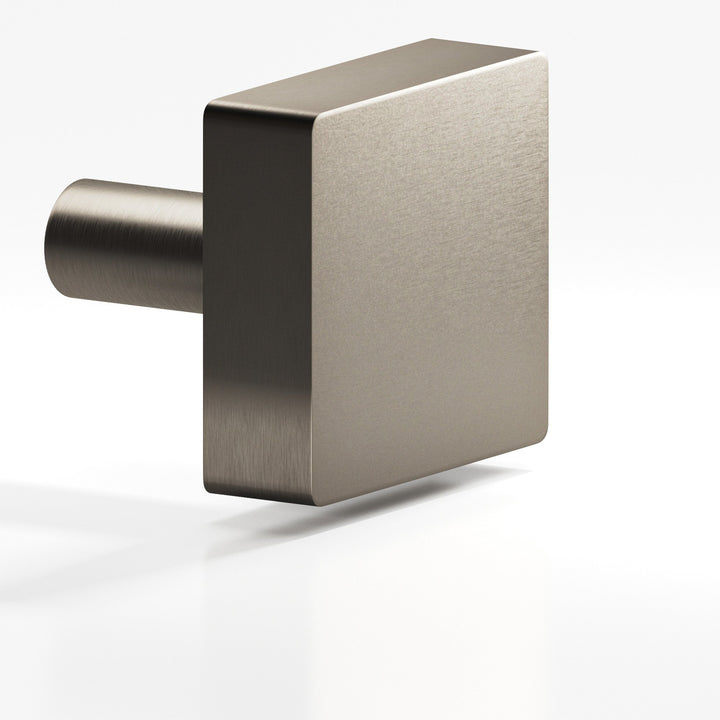 Colonial Bronze 522 Square Cabinet Knob with straight post in Matte Pewter