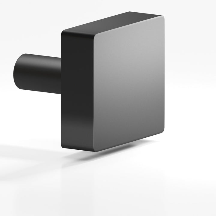 Colonial Bronze 521 Square Cabinet Knob with straight post in Matte Graphite