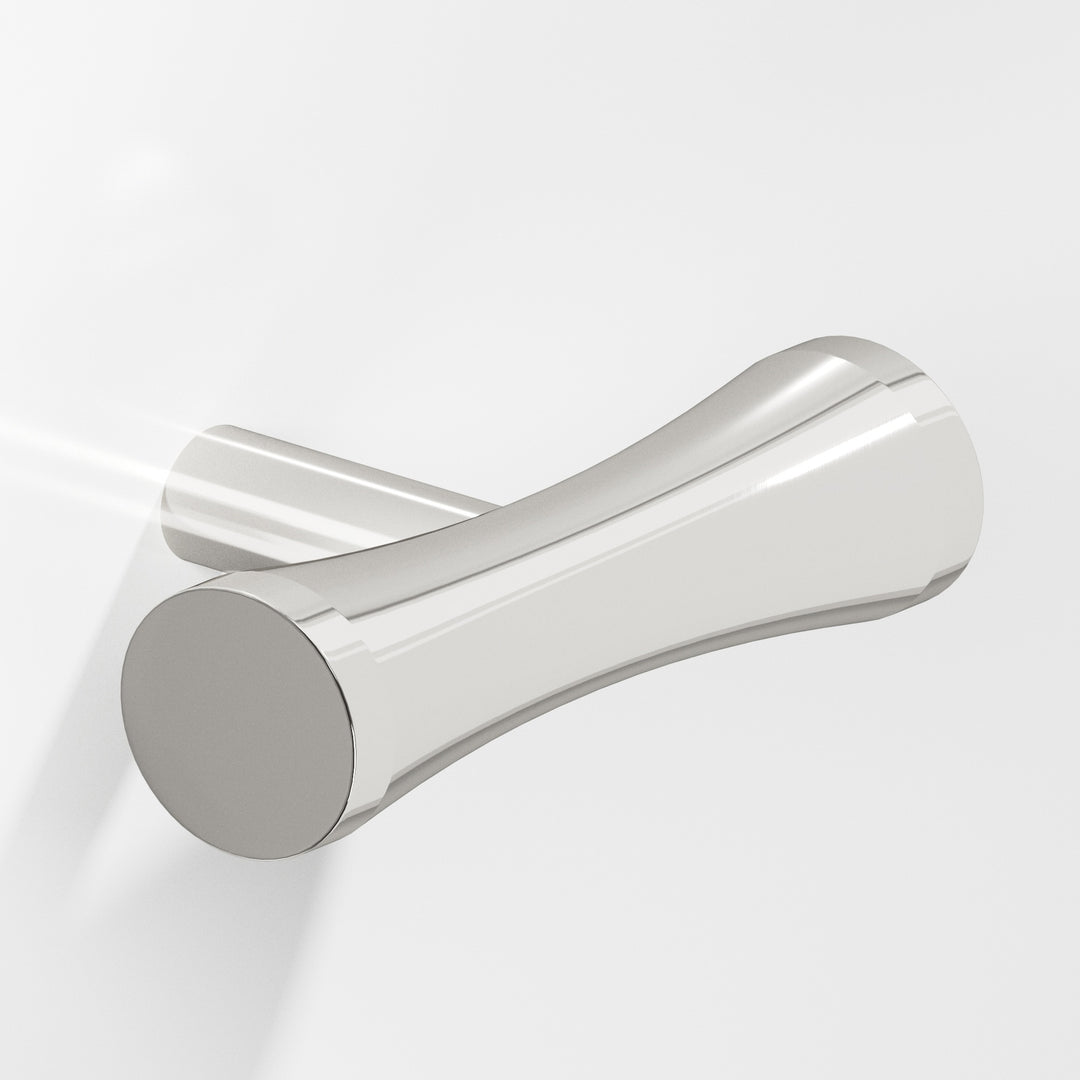 Colonial Bronze 540 Hourglass T Cabinet Knob with straight post in Polished Nickel