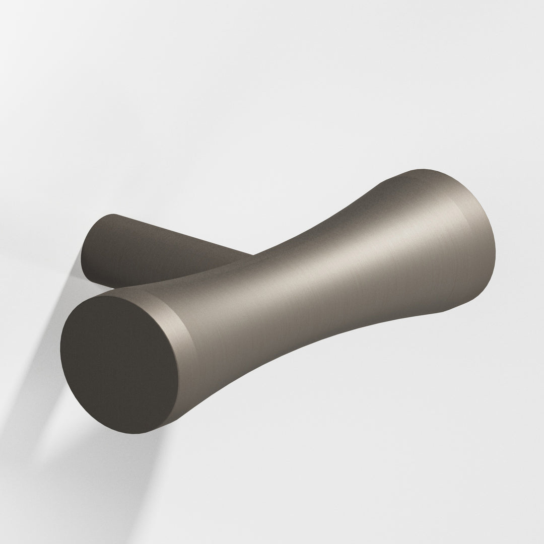 Colonial Bronze 540 Hourglass T Cabinet Knob with straight post in Matte Pewter