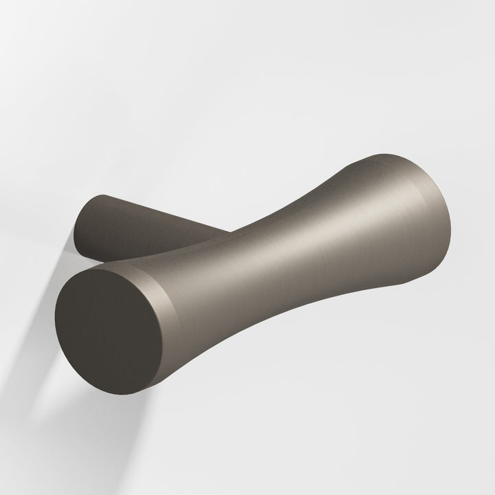 Colonial Bronze 540 Hourglass T Cabinet Knob with straight post in Matte Pewter