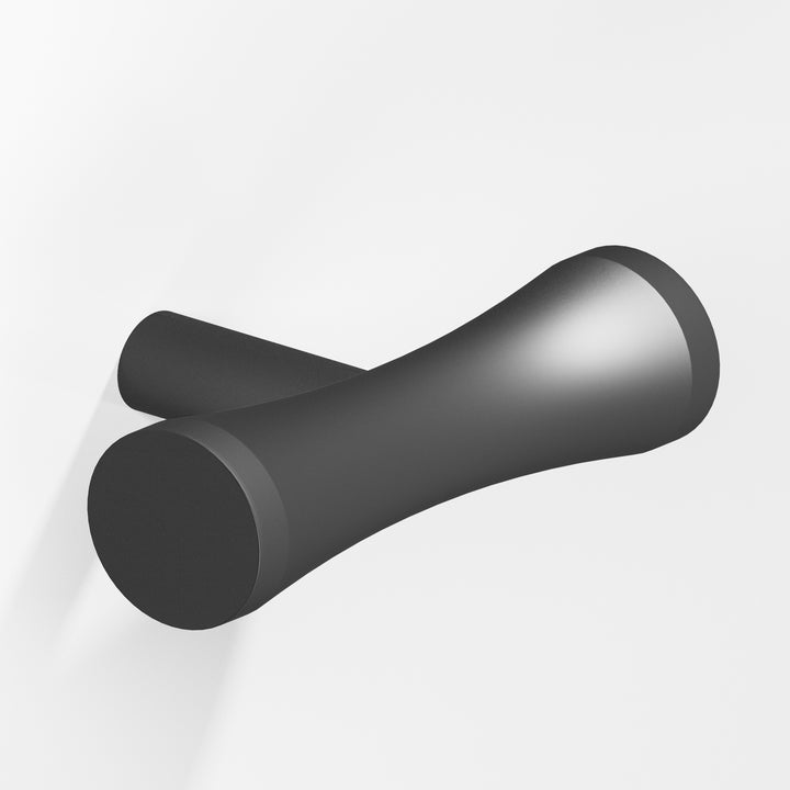 Colonial Bronze 540 Hourglass T Cabinet Knob with straight post in Matte Graphite