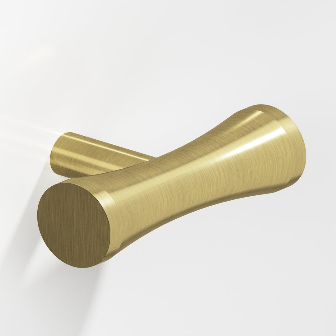 Colonial Bronze 540 Hourglass T Cabinet Knob with straight post in Antique Brass