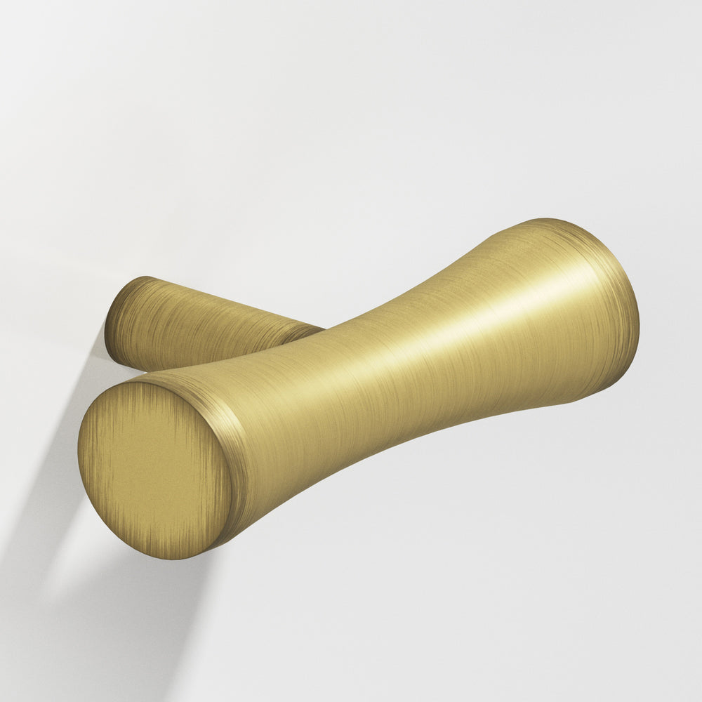 Colonial Bronze 540 Hourglass T Cabinet Knob with straight post in Matte Antique Satin Brass