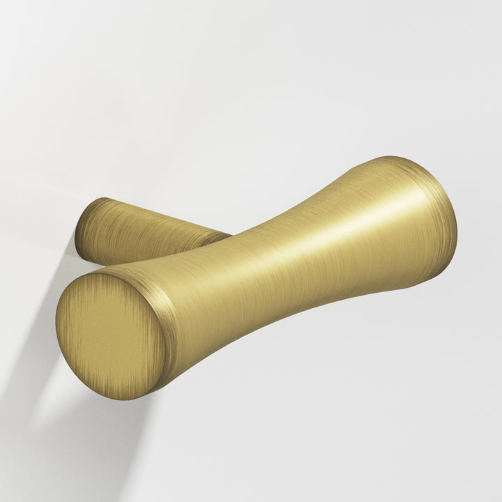 Colonial Bronze 540 Hourglass T Cabinet Knob with straight post in Matte Antique Satin Brass