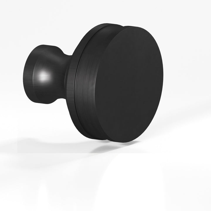 Colonial Bronze 582 Round smooth sandwich Cabinet Knob in Matte Satin Black
