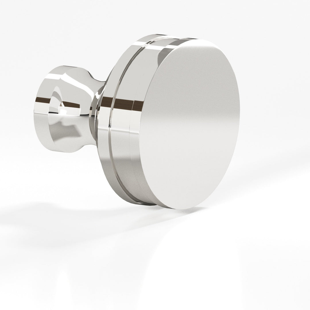 Colonial Bronze 580 Round smooth sandwich Cabinet Knob in Polished Nickel