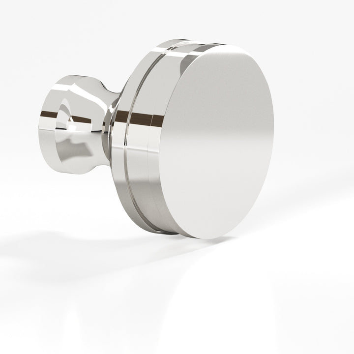 Colonial Bronze 581BB Round smooth sandwich Back-to-Back Shower Door Knob Kit in Polished Nickel