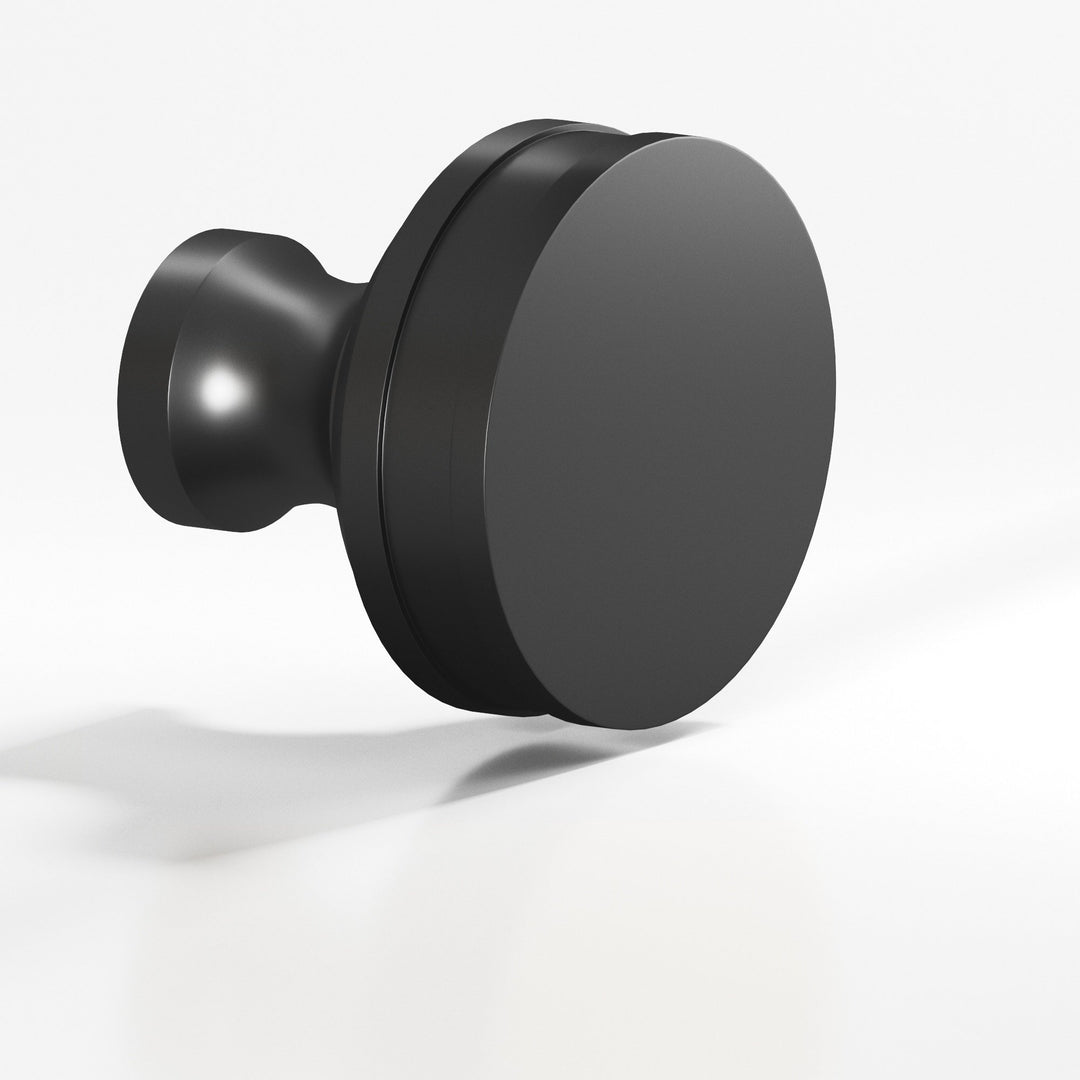 Colonial Bronze 581BB Round smooth sandwich Back-to-Back Shower Door Knob Kit in Matte Graphite