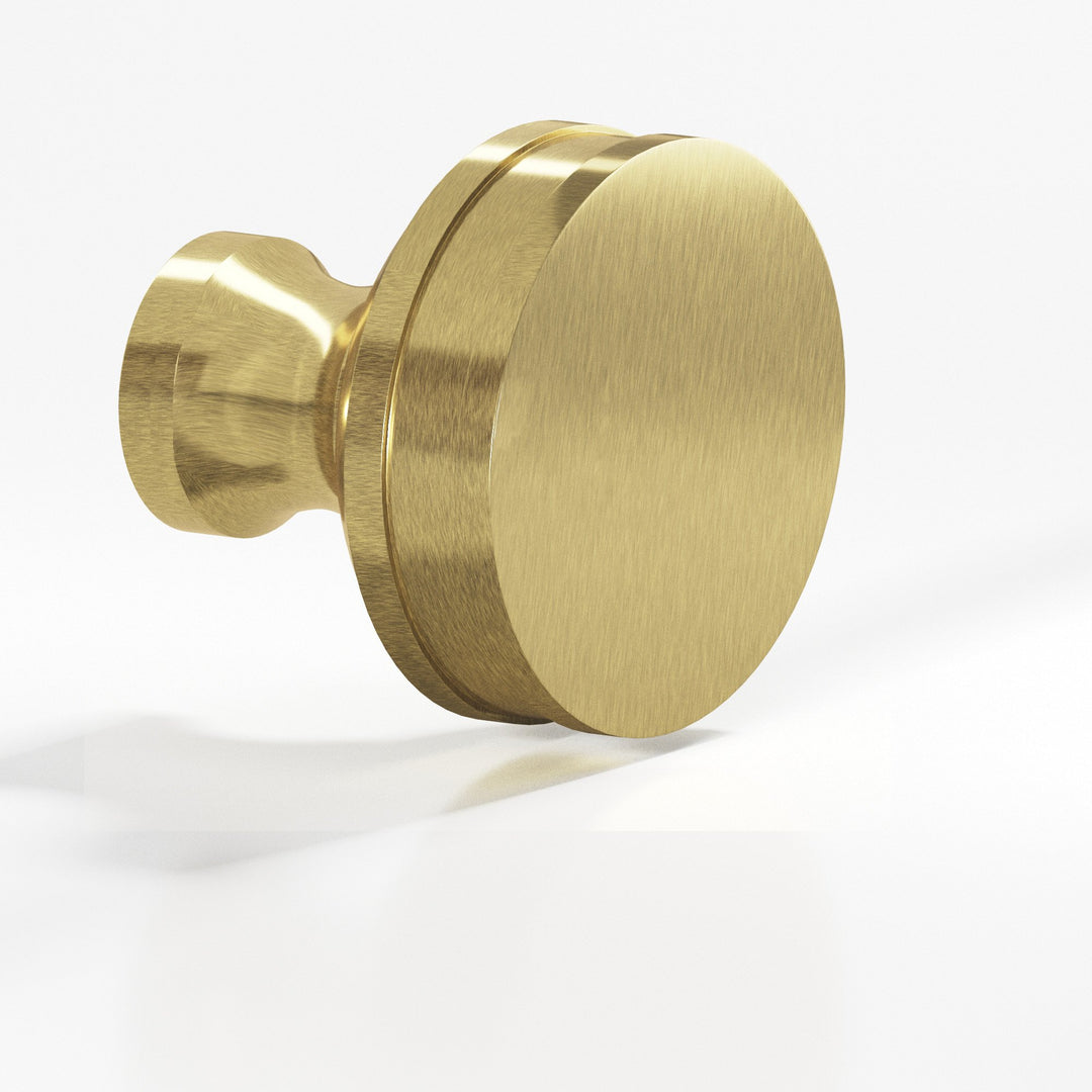 Colonial Bronze 581BB Round smooth sandwich Back-to-Back Shower Door Knob Kit in Antique Brass