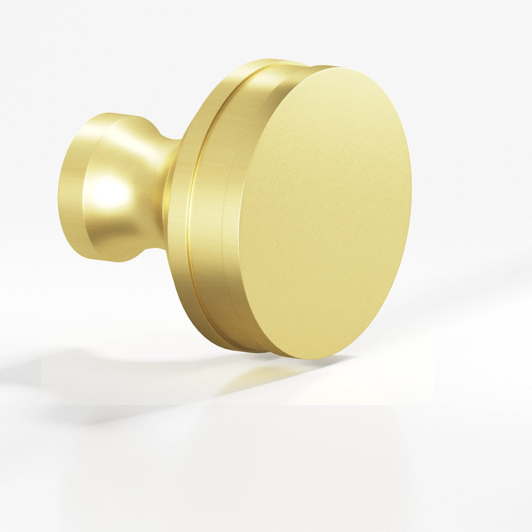 Colonial Bronze 582BB Round smooth sandwich Back-to-Back Shower Door Knob Kit in Matte Satin Brass