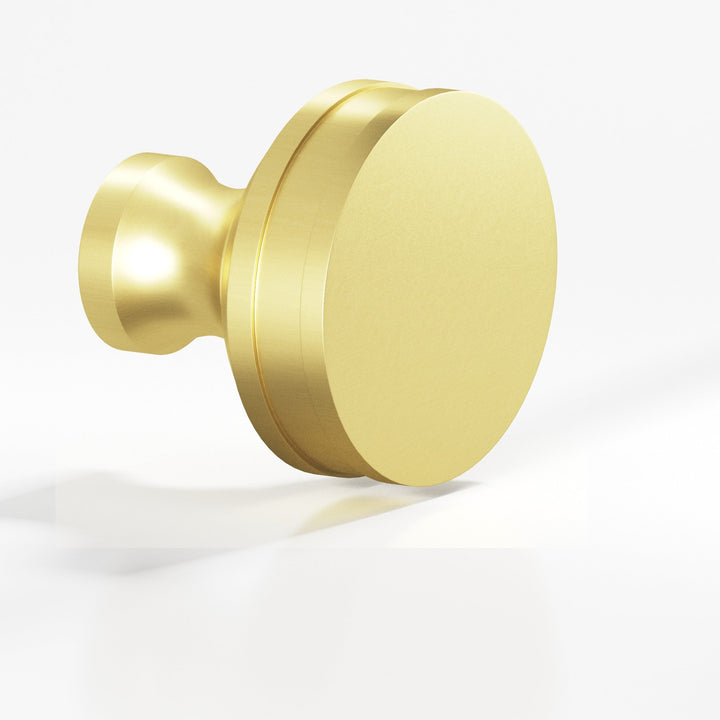 Colonial Bronze 582BB Round smooth sandwich Back-to-Back Shower Door Knob Kit in Matte Satin Brass