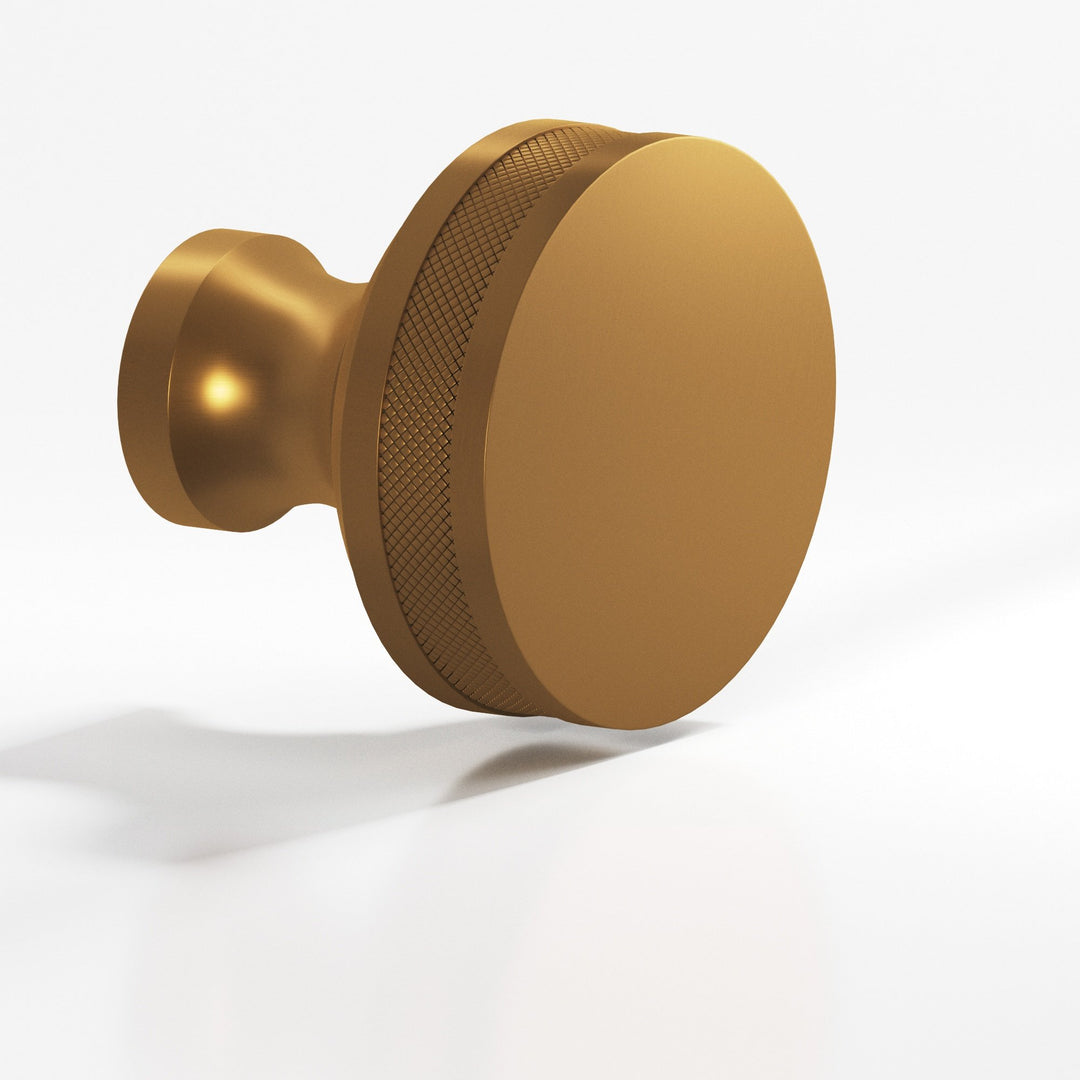 Colonial Bronze 586 Round diamond-knurled sandwich Cabinet Knob in Matte Light Statuary Bronze