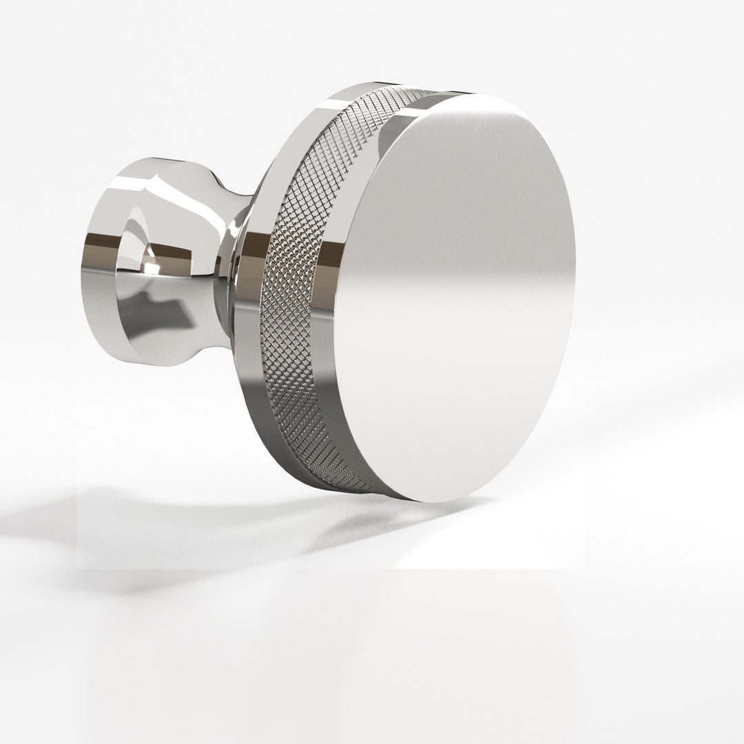 Colonial Bronze 588BB Round diamond-knurled sandwich Back-to-Back Shower Door Knob Kit in Polished Nickel