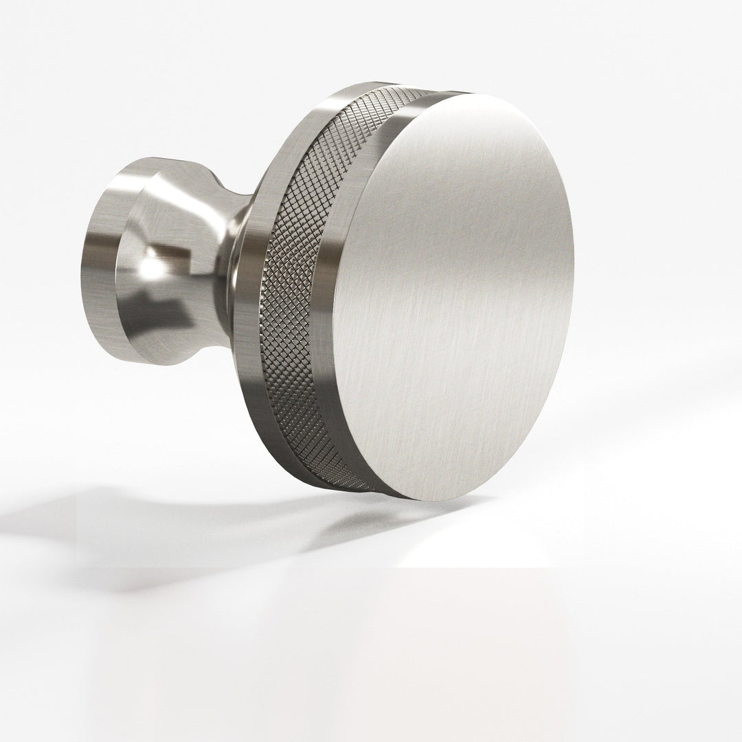 Colonial Bronze 588BB Round diamond-knurled sandwich Back-to-Back Shower Door Knob Kit in Satin Nickel