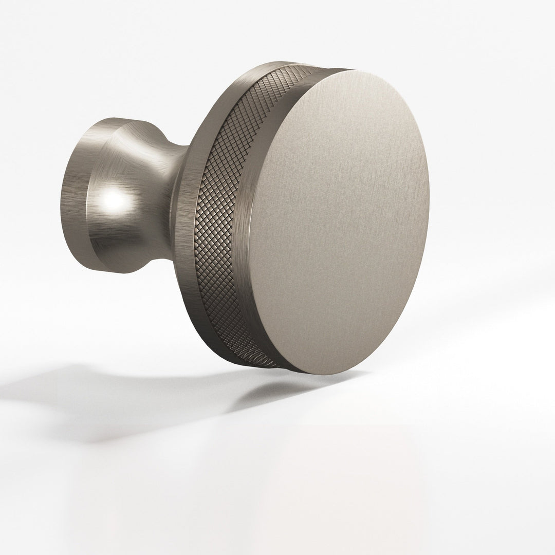 Colonial Bronze 588BB Round diamond-knurled sandwich Back-to-Back Shower Door Knob Kit in Matte Pewter