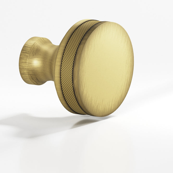 Colonial Bronze 587BB Round diamond-knurled sandwich Back-to-Back Shower Door Knob Kit in Matte Antique Satin Brass