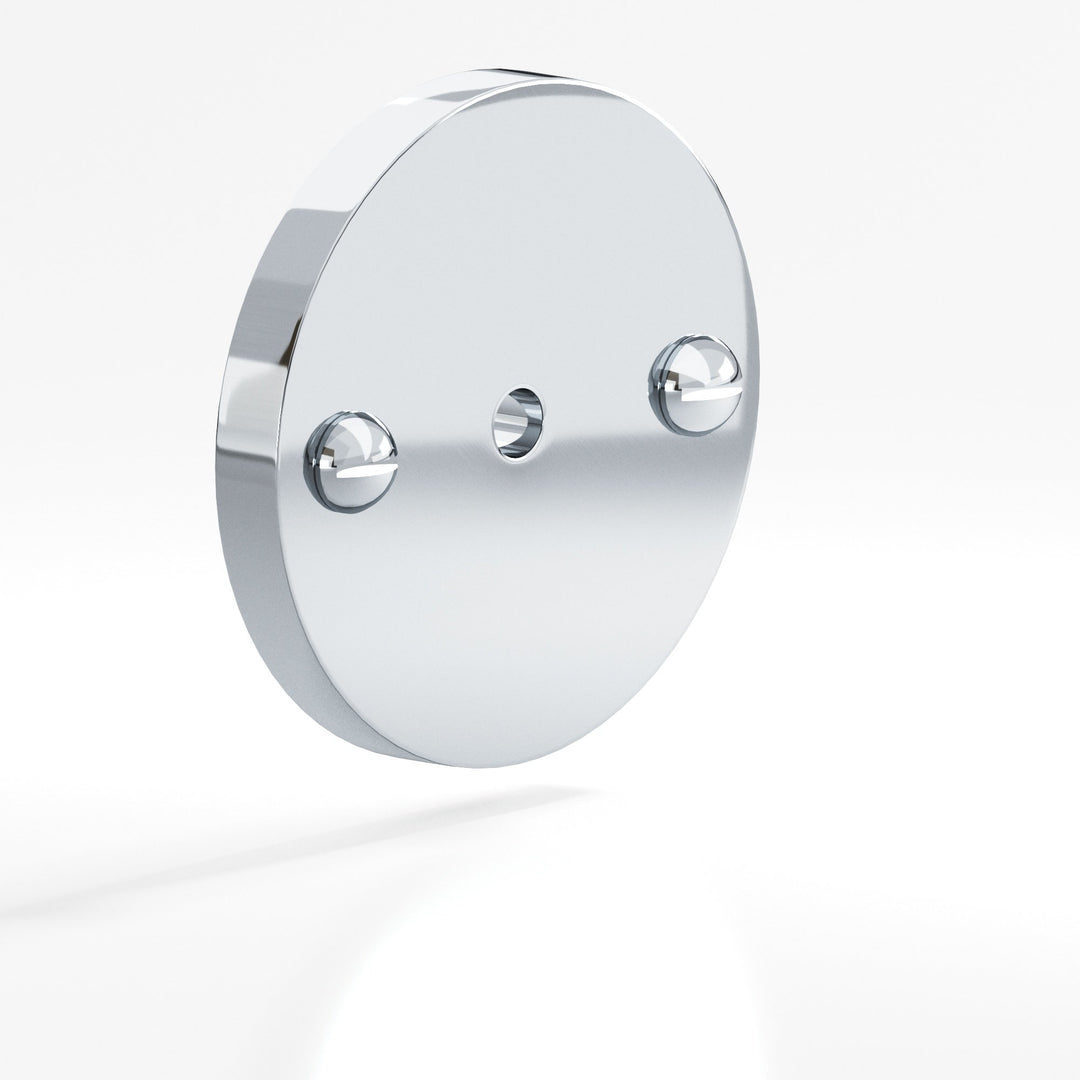 Colonial Bronze 592 Round Backplate with exposed finished screws for use with 8-32 screw in Polished Chrome