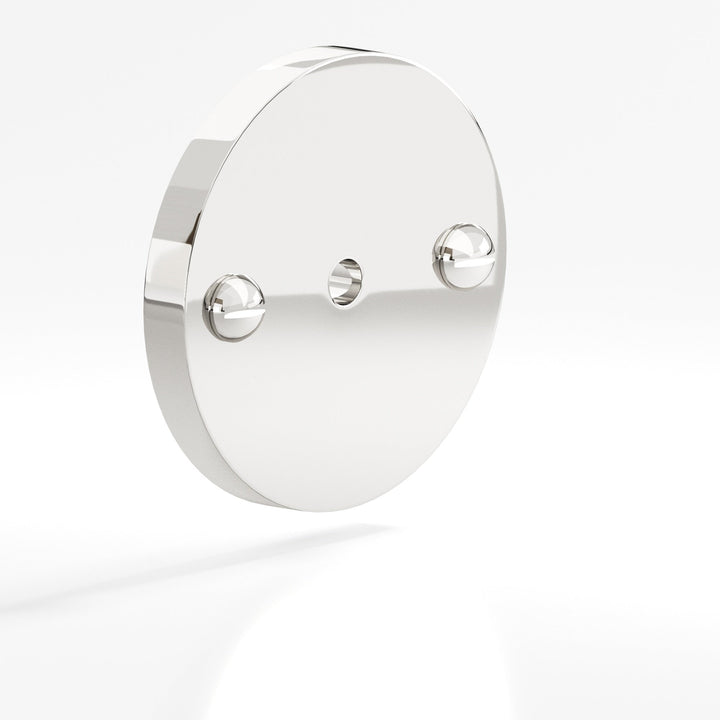 Colonial Bronze 592 Round Backplate with exposed finished screws for use with 8-32 screw in Polished Nickel