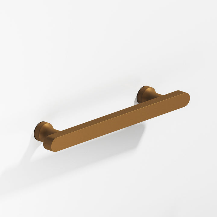 Colonial Bronze 612 Rectangular Cabinet Pull with flared posts and rounded ends in Matte Light Statuary Bronze