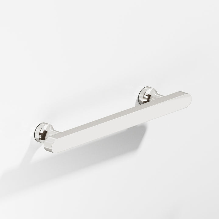 Colonial Bronze 612 Rectangular Cabinet Pull with flared posts and rounded ends in Polished Nickel