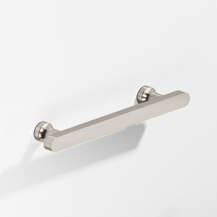 Colonial Bronze 612 Rectangular Cabinet Pull with flared posts and rounded ends in Satin Nickel