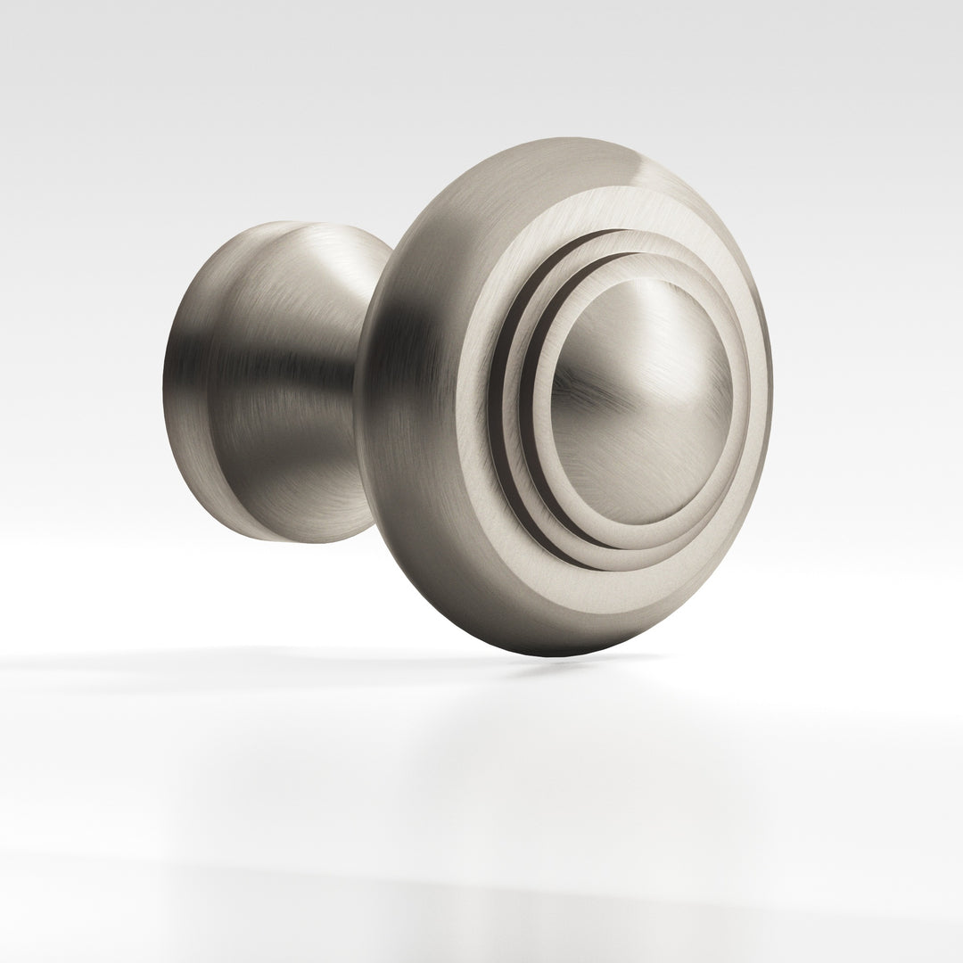 Colonial Bronze 676 Round stepped Cabinet Knob in Matte Pewter