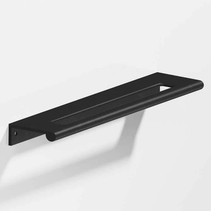 Colonial Bronze 701 Edge Pull with fully-rounded lip and center coutout in Matte Satin Black