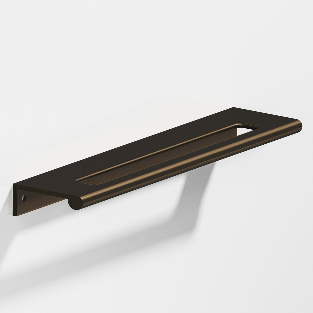 Colonial Bronze 701 Edge Pull with fully-rounded lip and center coutout in Oil Rubbed Bronze