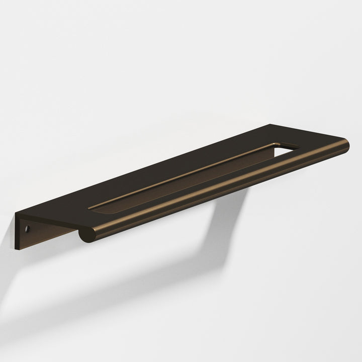 Colonial Bronze 701 Edge Pull with fully-rounded lip and center coutout in Oil Rubbed Bronze