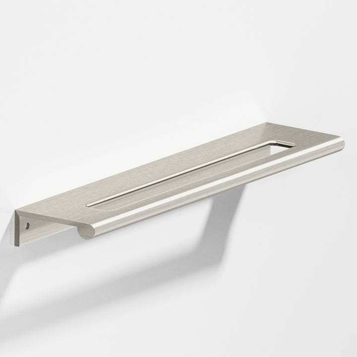 Colonial Bronze 701 Edge Pull with fully-rounded lip and center coutout in Satin Nickel