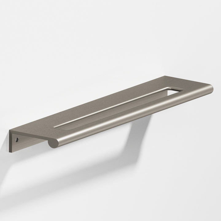Colonial Bronze 701 Edge Pull with fully-rounded lip and center coutout in Matte Pewter