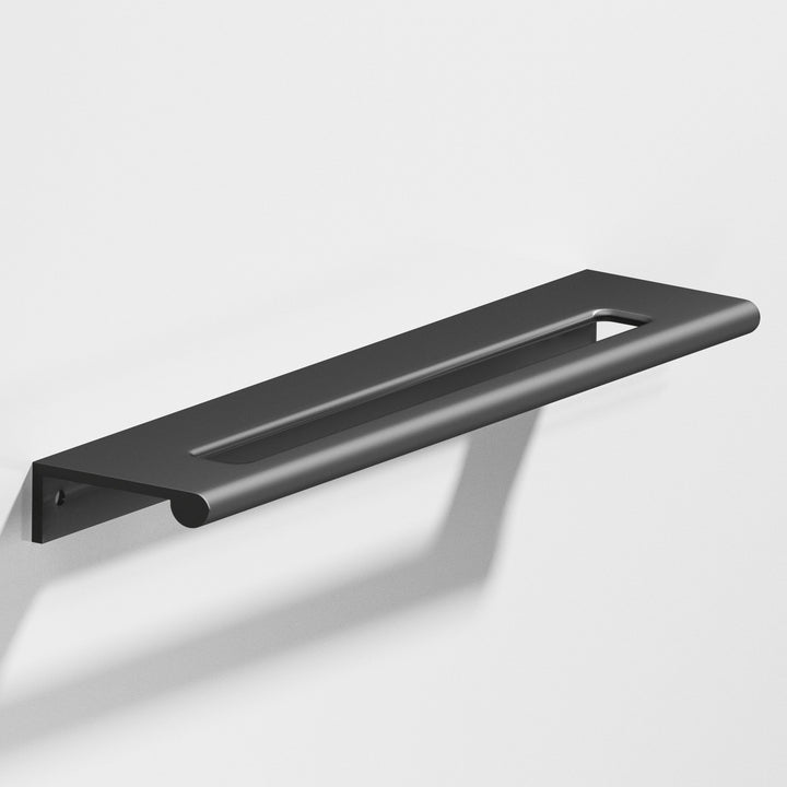 Colonial Bronze 701 Edge Pull with fully-rounded lip and center coutout in Matte Graphite
