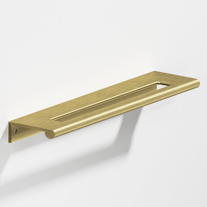 Colonial Bronze 701 Edge Pull with fully-rounded lip and center coutout in Antique Brass