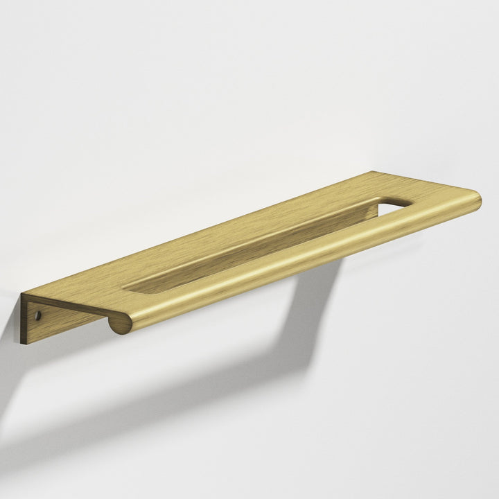 Colonial Bronze 701 Edge Pull with fully-rounded lip and center coutout in Matte Antique Satin Brass