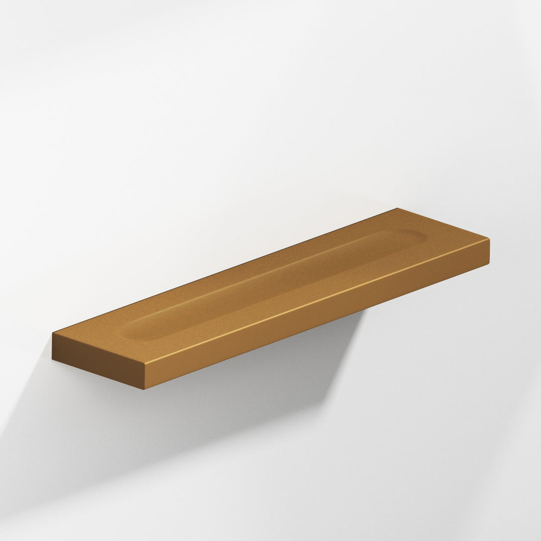 Colonial Bronze 717 Rectangular flat Cabinet Pull with finger indents in Matte Light Statuary Bronze