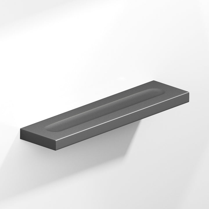 Colonial Bronze 717 Rectangular flat Cabinet Pull with finger indents in Matte Graphite