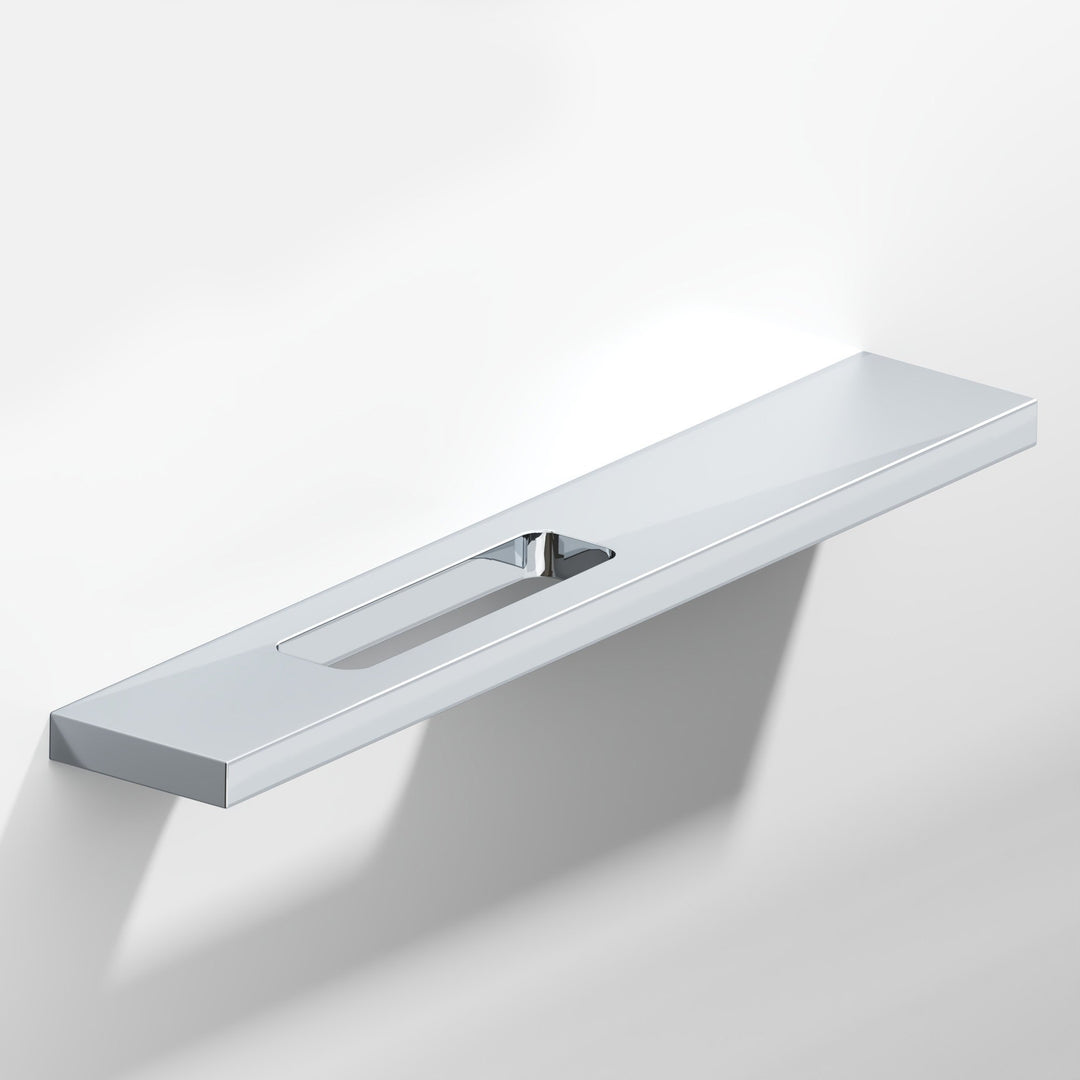 Colonial Bronze 719 Rectangular Cabinet Pull with offset cutout in Polished Chrome