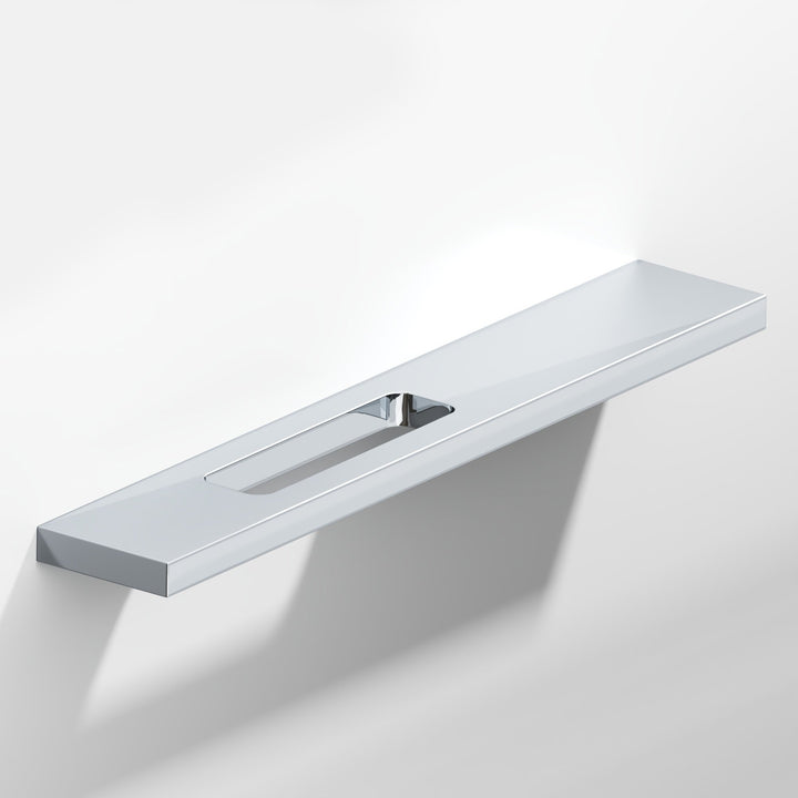 Colonial Bronze 719 Rectangular Cabinet Pull with offset cutout in Polished Chrome